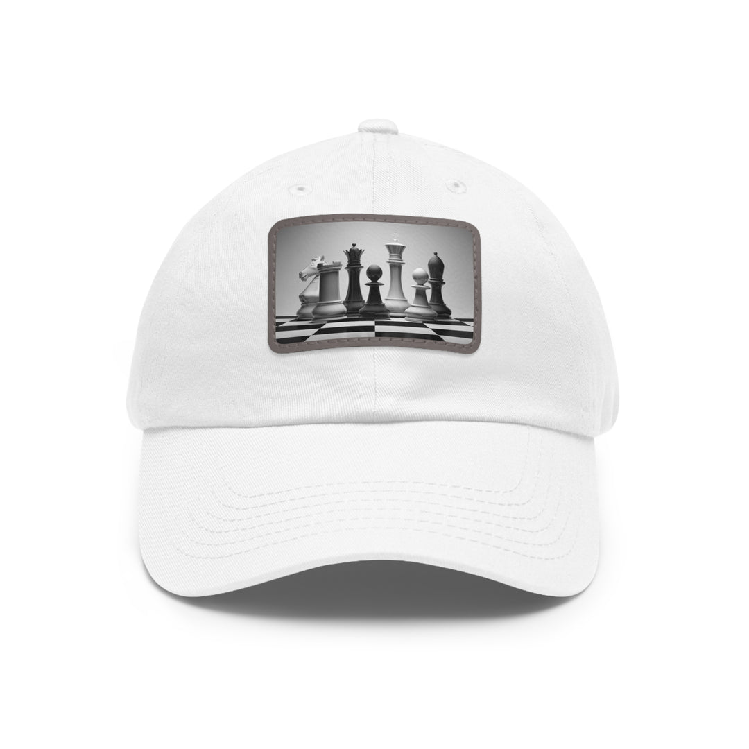 Chess Dad Hat with Leather Patch (Rectangle)