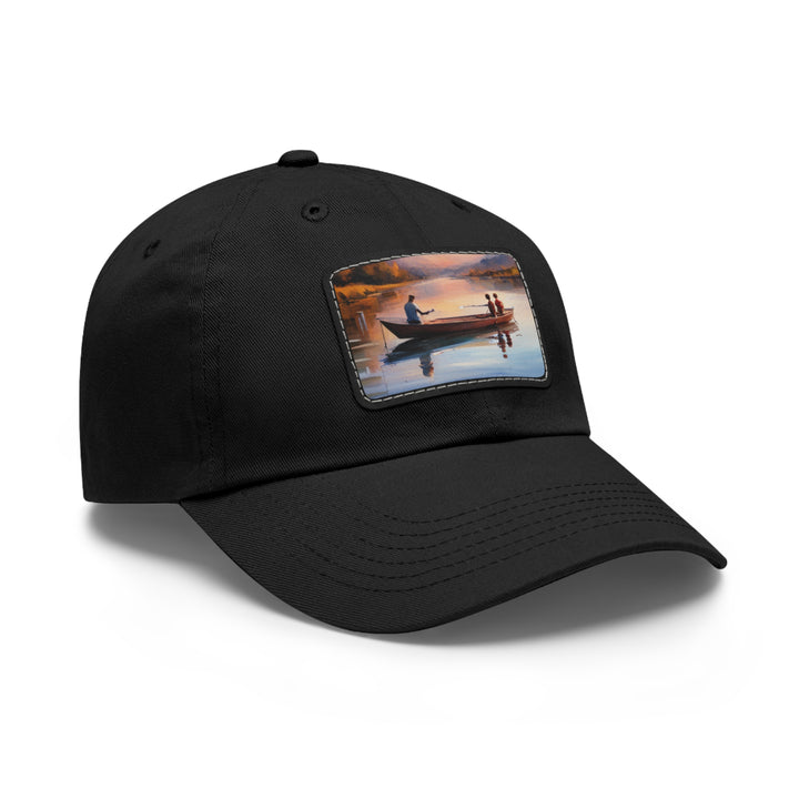 Fishing Boat Dad Hat with Leather Patch (Rectangle)