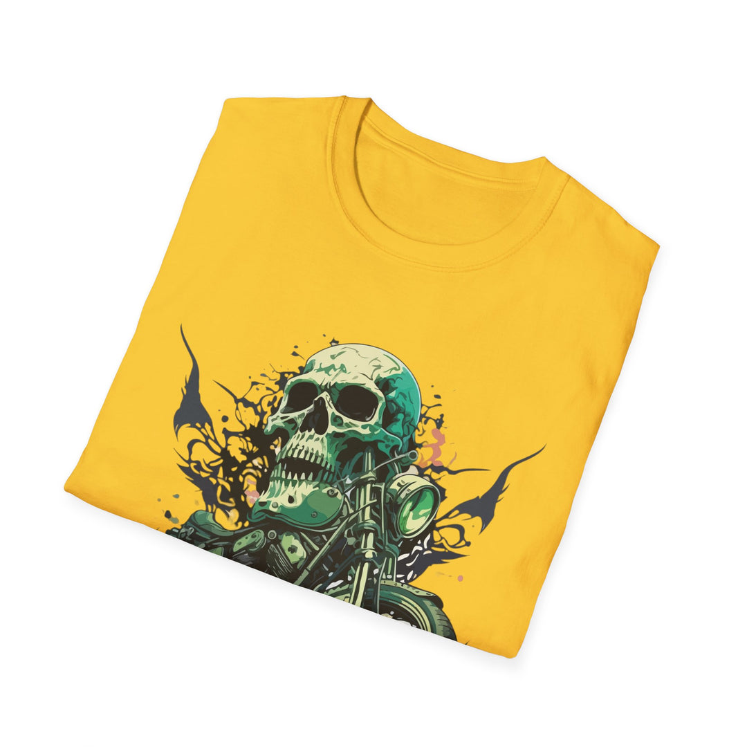 Vintage Skull Biker Unisex Softstyle T-Shirt