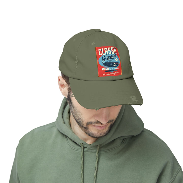 Classic Garage Unisex Distressed Cap