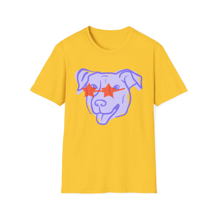 Puppy With Star Glasses Unisex Softstyle T-Shirt