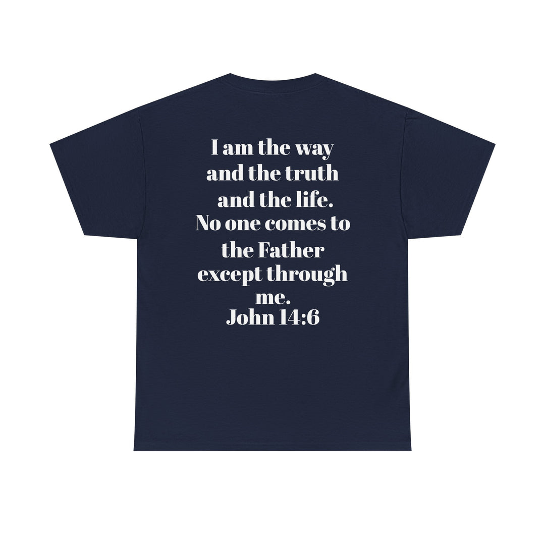 Protectors of the Word Christian T-Shirt No Sleeve Design — 'Victory' Knight Design with John 14:6 Scripture