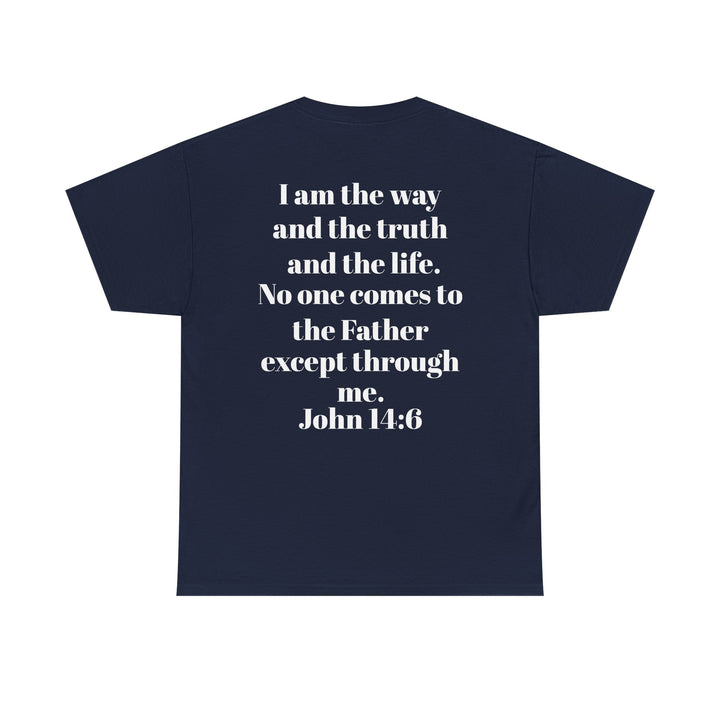 Protectors of the Word Christian T-Shirt No Sleeve Design — 'Victory' Knight Design with John 14:6 Scripture