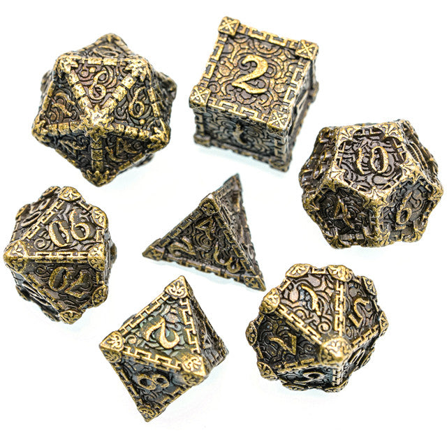Gold Barrel Metal Dice（Dagger of Venom）7-Dice Udixi RPG