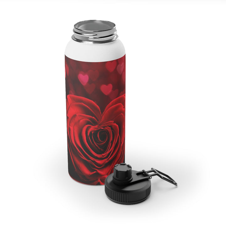 Roses Stainless Steel Water Bottle, Sports Lid