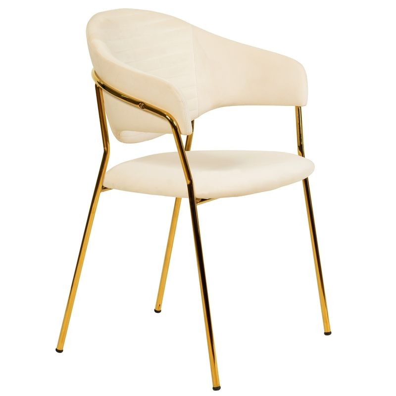 LeisureMod Bella Collection Modern Dining Chair in Off White