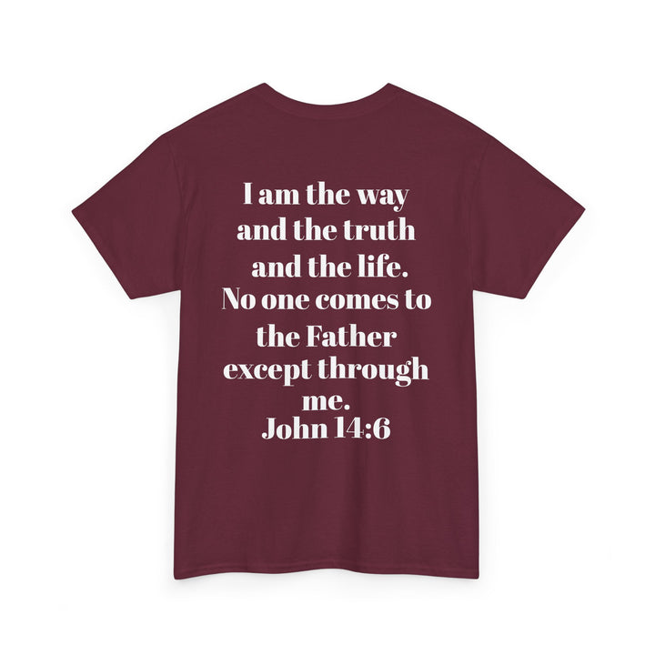 Protectors of the Word Christian T-Shirt No Sleeve Design — 'Victory' Knight Design with John 14:6 Scripture