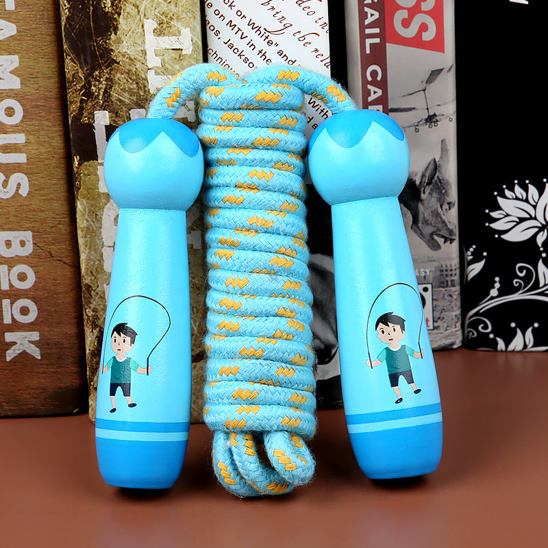 Wooden Skipping Rope for Kids Fun Fitness Toy.