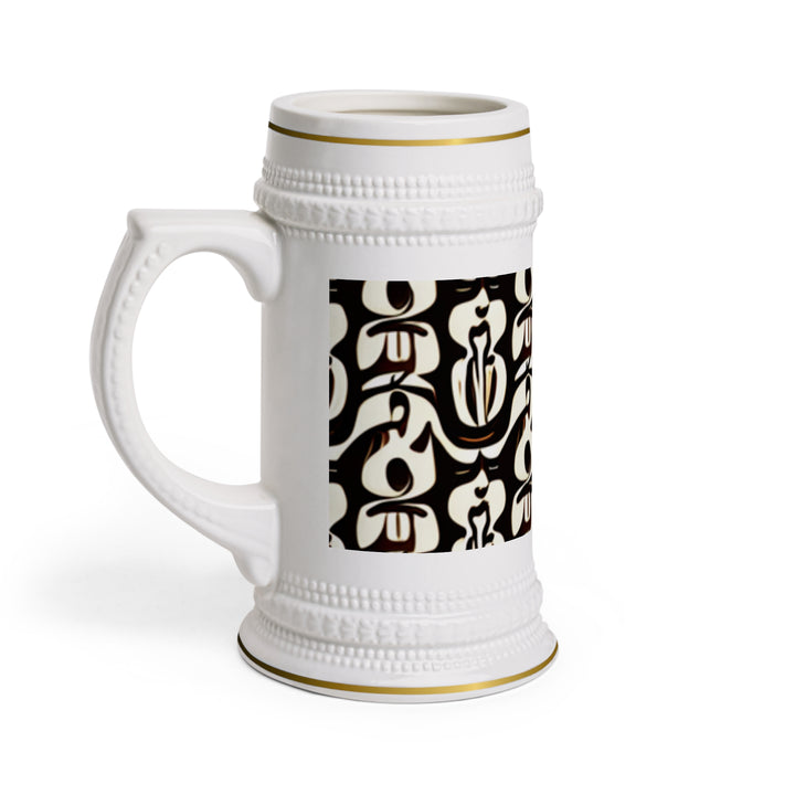 Traditional Pattern Beer Stein Mug