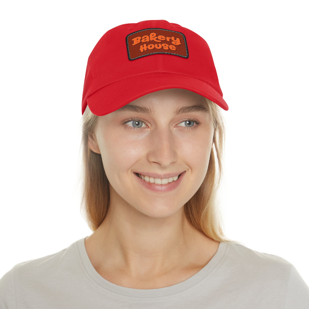 Bakery House Dad Hat with Leather Patch (Rectangle)