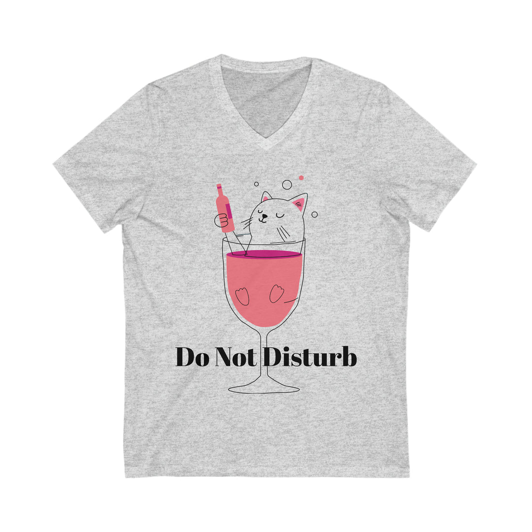 Do Not Disturb Unisex Jersey Short Sleeve V-Neck Tee