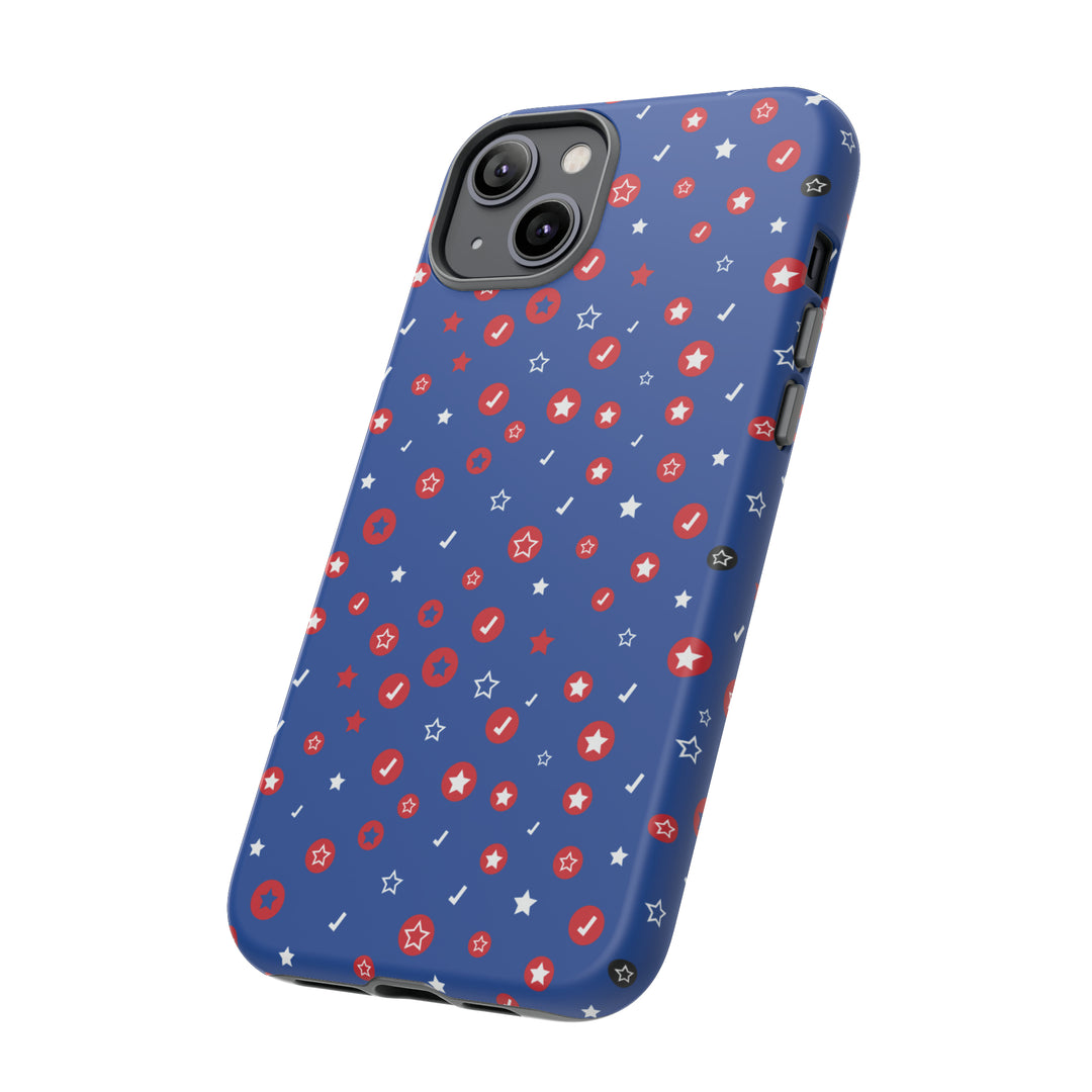 Checks and Stars Tough Phone Case