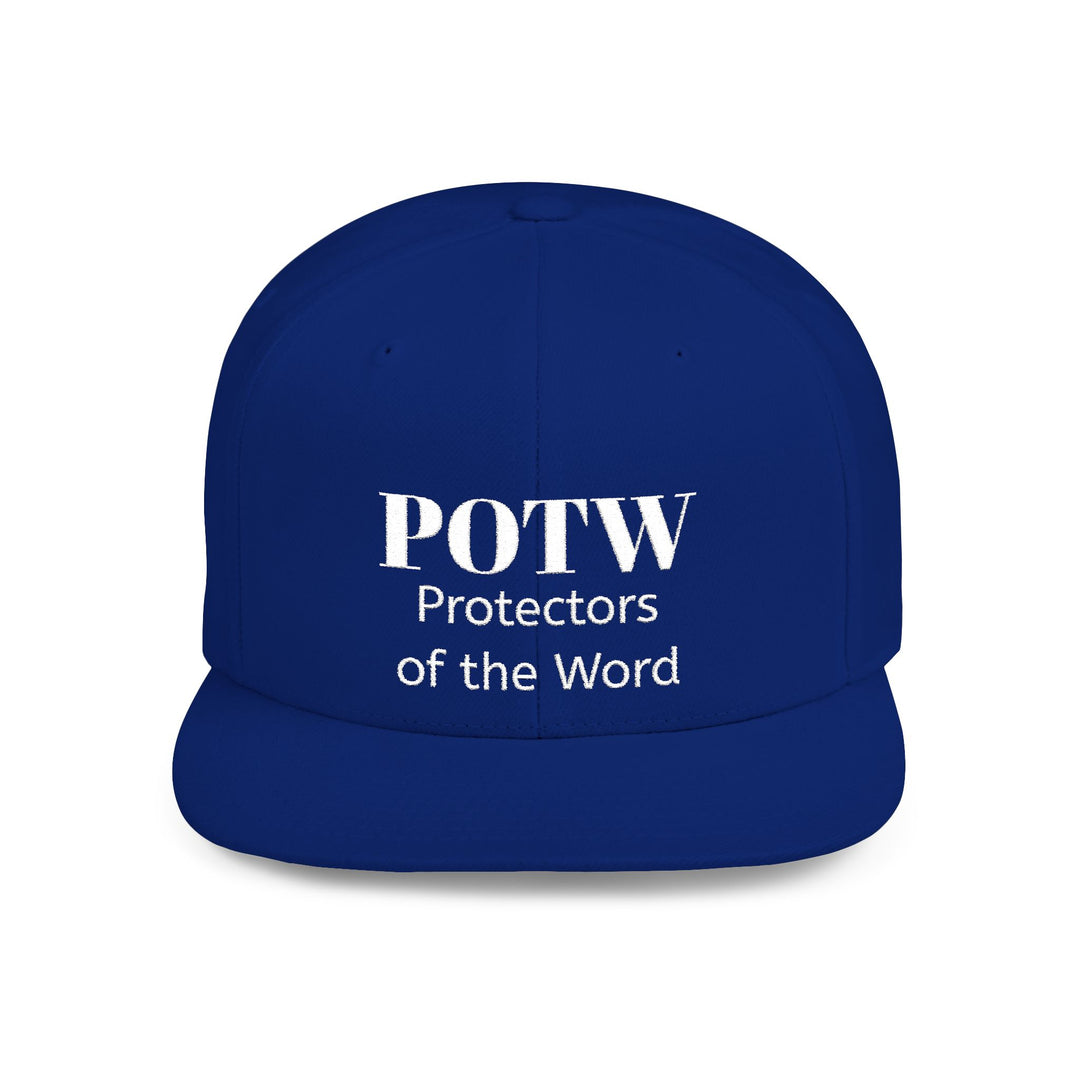 Snapback Hat — POTW 'Protectors of the Word' Logo Flat Bill Cap