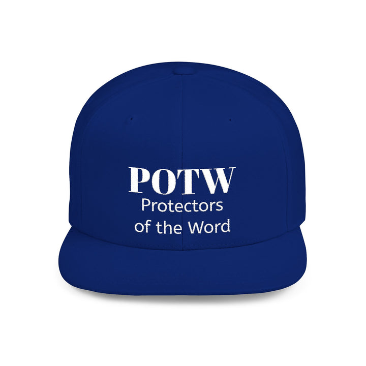 Snapback Hat — POTW 'Protectors of the Word' Logo Flat Bill Cap