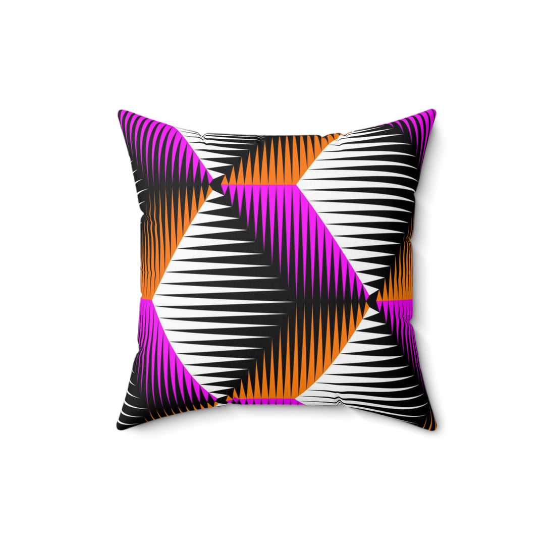 Rhombus Faux Suede Square Pillow