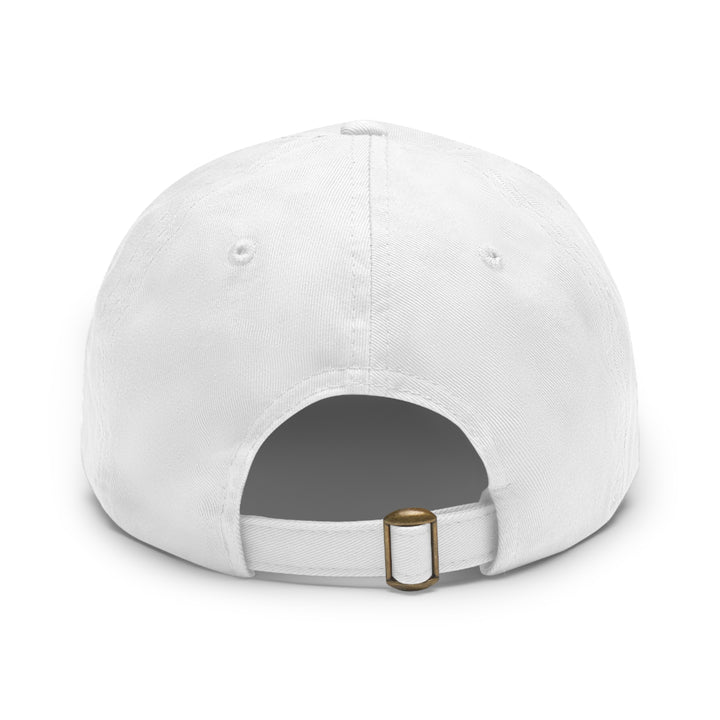 Music Clef Dad Hat with Leather Patch (Rectangle)