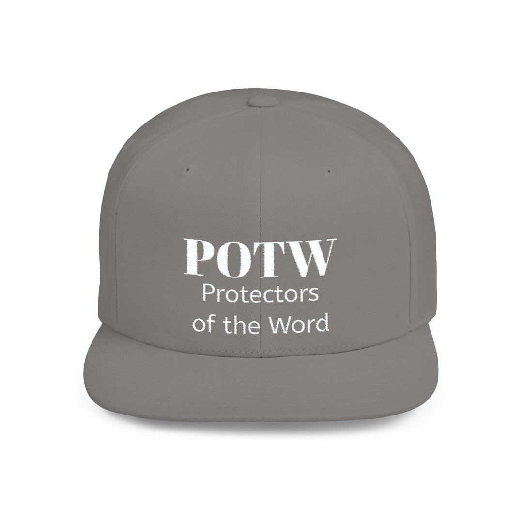 Snapback Hat — POTW 'Protectors of the Word' Logo Flat Bill Cap