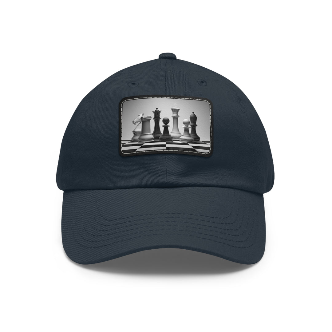 Chess Dad Hat with Leather Patch (Rectangle)