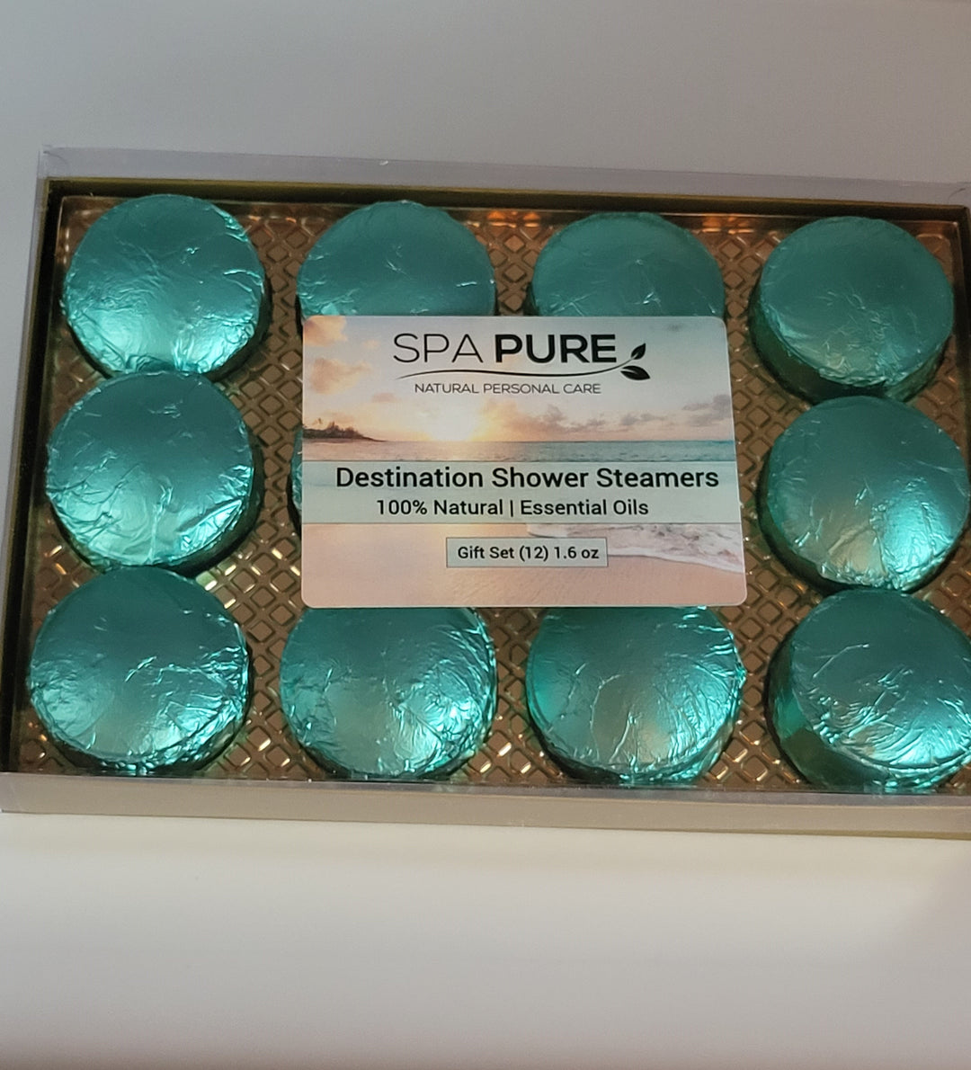 Destination Shower Steamers Gift Set with 12 Aromatherapy Shower Bombs - 100% Essential Oil Blends
