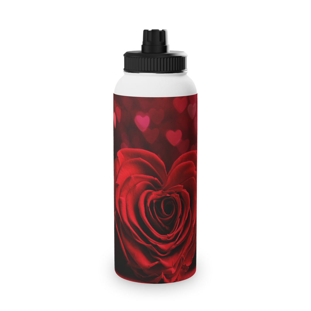 Roses Stainless Steel Water Bottle, Sports Lid