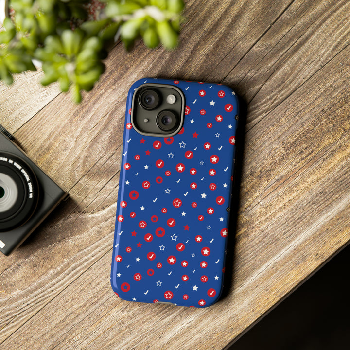 Checks and Stars Tough Phone Case