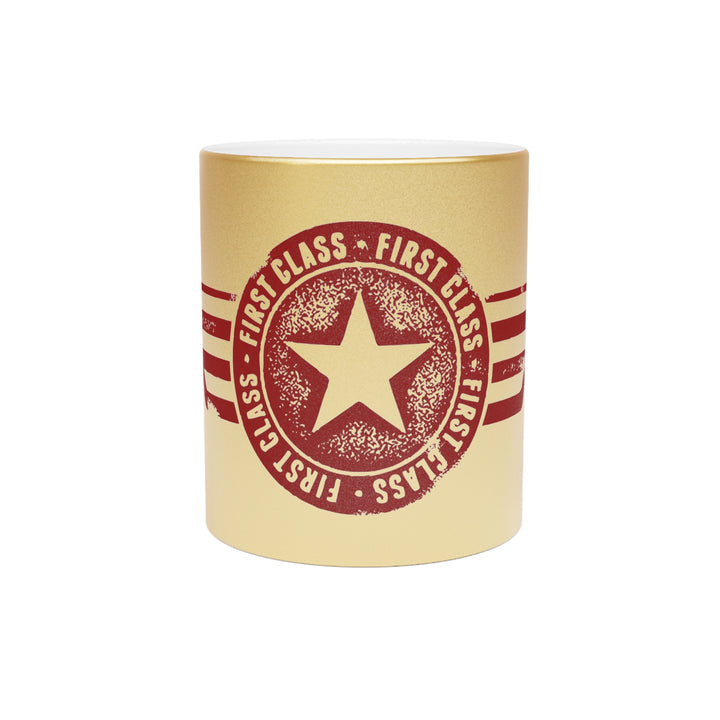 First Class Metallic Mug (Silver\Gold)