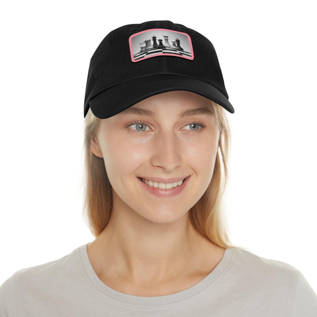 Chess Dad Hat with Leather Patch (Rectangle)