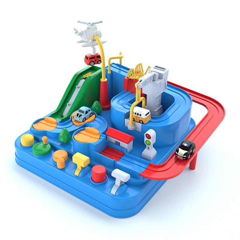 Adventure Parking Lot Car Track – Interactive Rail Toy Set for Kids
