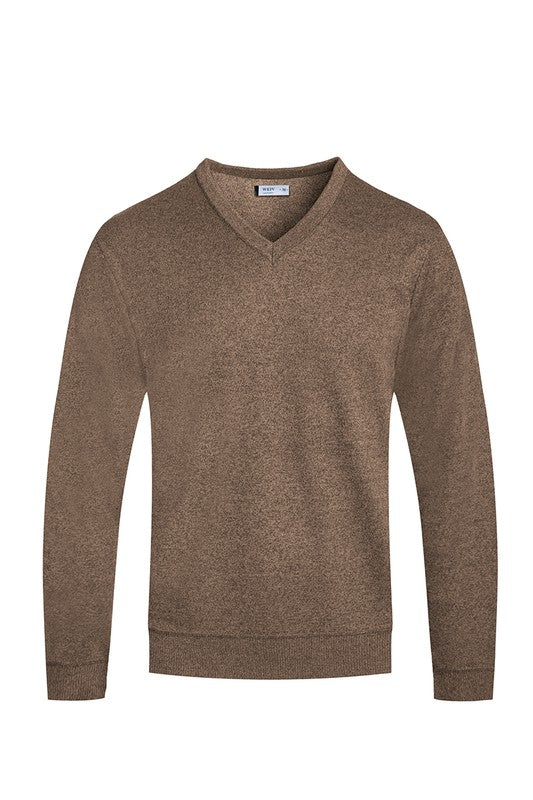 Solid V-neck Sweater