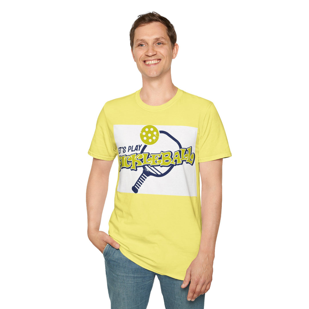 Let's Play PickleBall Unisex Softstyle T-Shirt