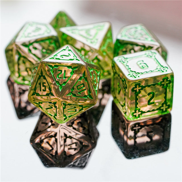 (Green) Huge Castle Dice (D6:25mm) 7-Dice