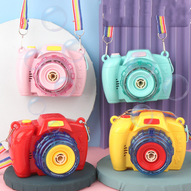 Camera Bubble Machine – Automatic Bubble Blower Toy with Lights and Music