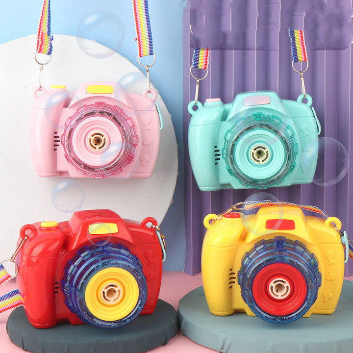 Camera Bubble Machine – Automatic Bubble Blower Toy with Lights and Music