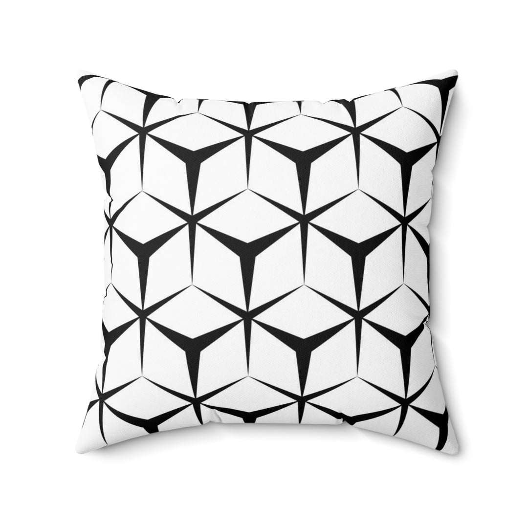 Abstract Hexagon Spun Polyester Square Pillow