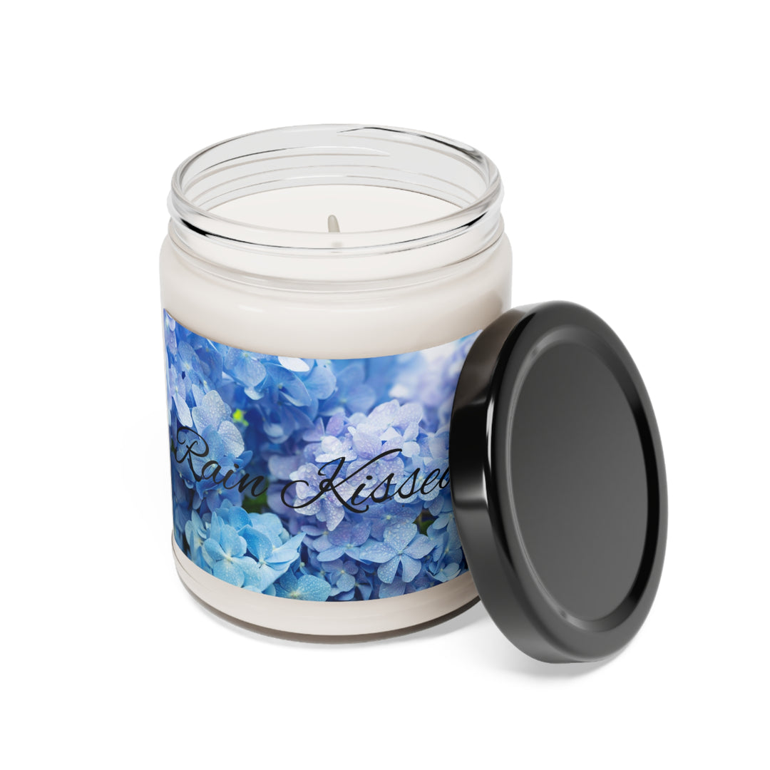 Rain Kissed Blue Flowers Scented Soy Candle, 9oz