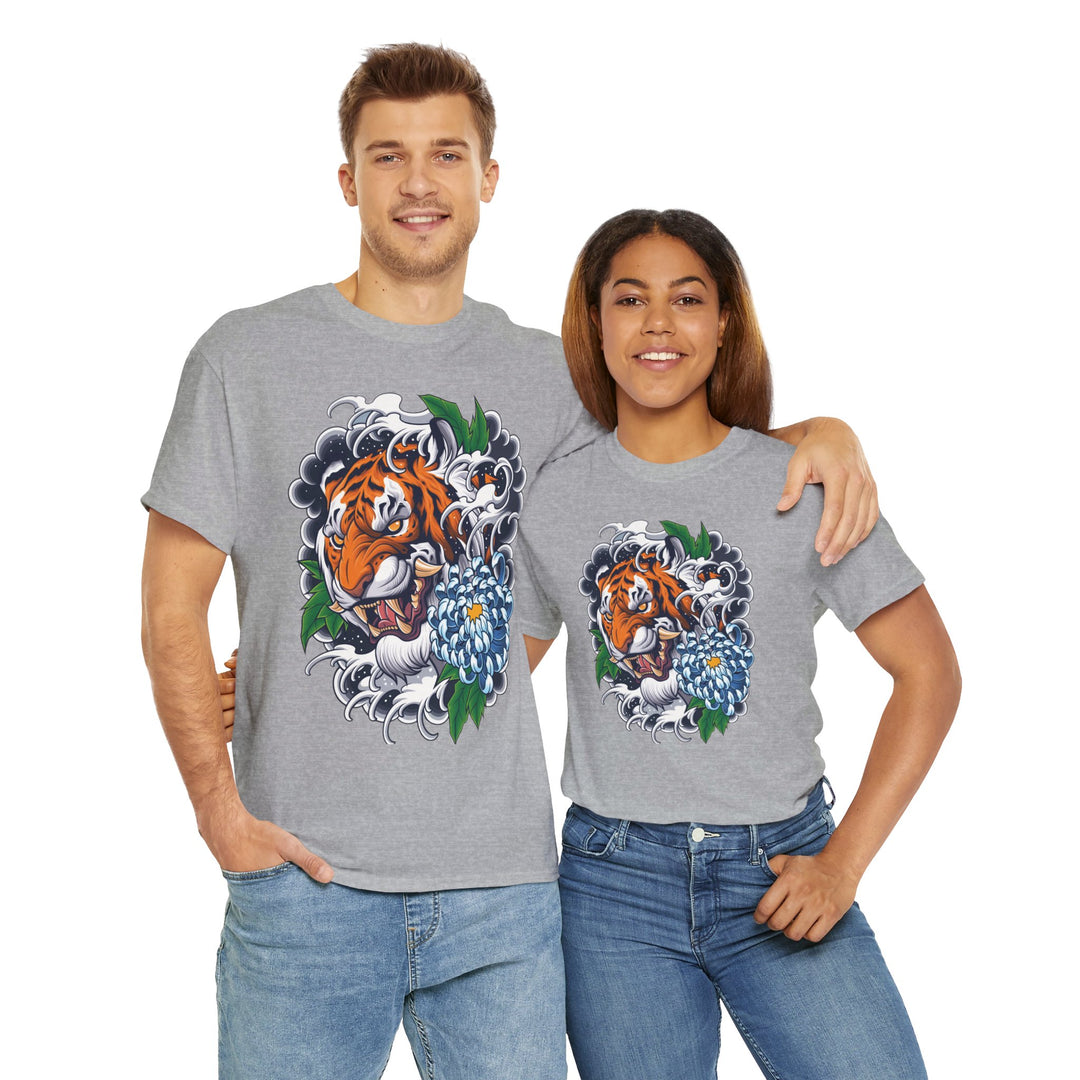 Japanese Style Tiger Unisex Heavy Cotton Tee