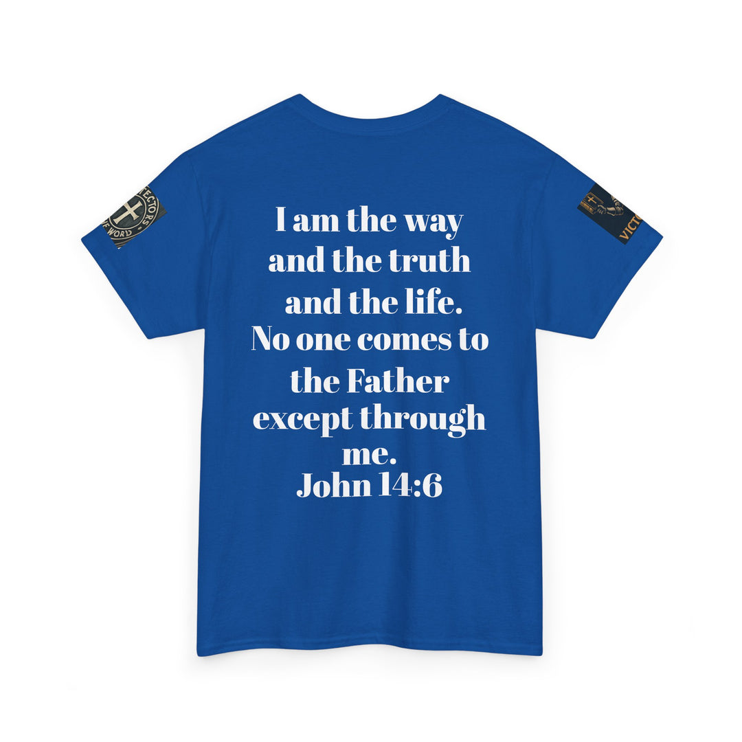 Protectors of the Word Premium Christian T-Shirt — 'Victory' Knight Design with John 14:6 Scripture