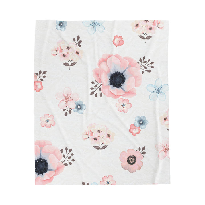 Small Flowers Velveteen Plush Blanket