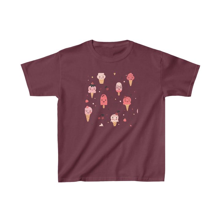 Ice Cream Pattern Kids Heavy Cotton™ Tee