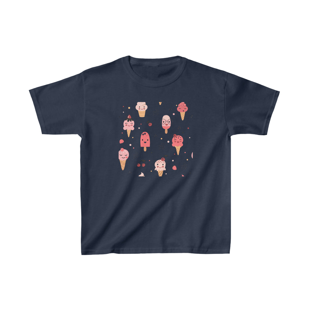 Ice Cream Pattern Kids Heavy Cotton™ Tee