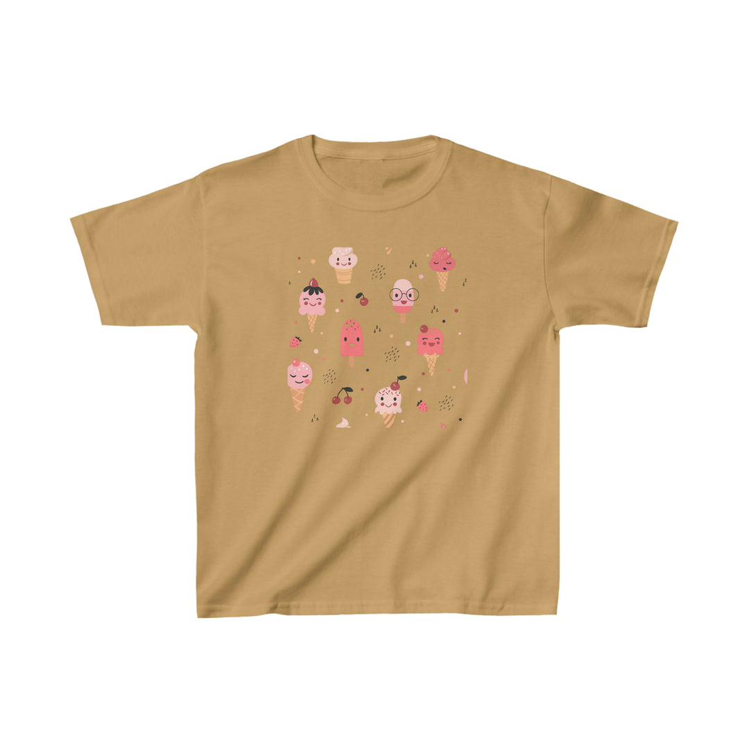 Ice Cream Pattern Kids Heavy Cotton™ Tee