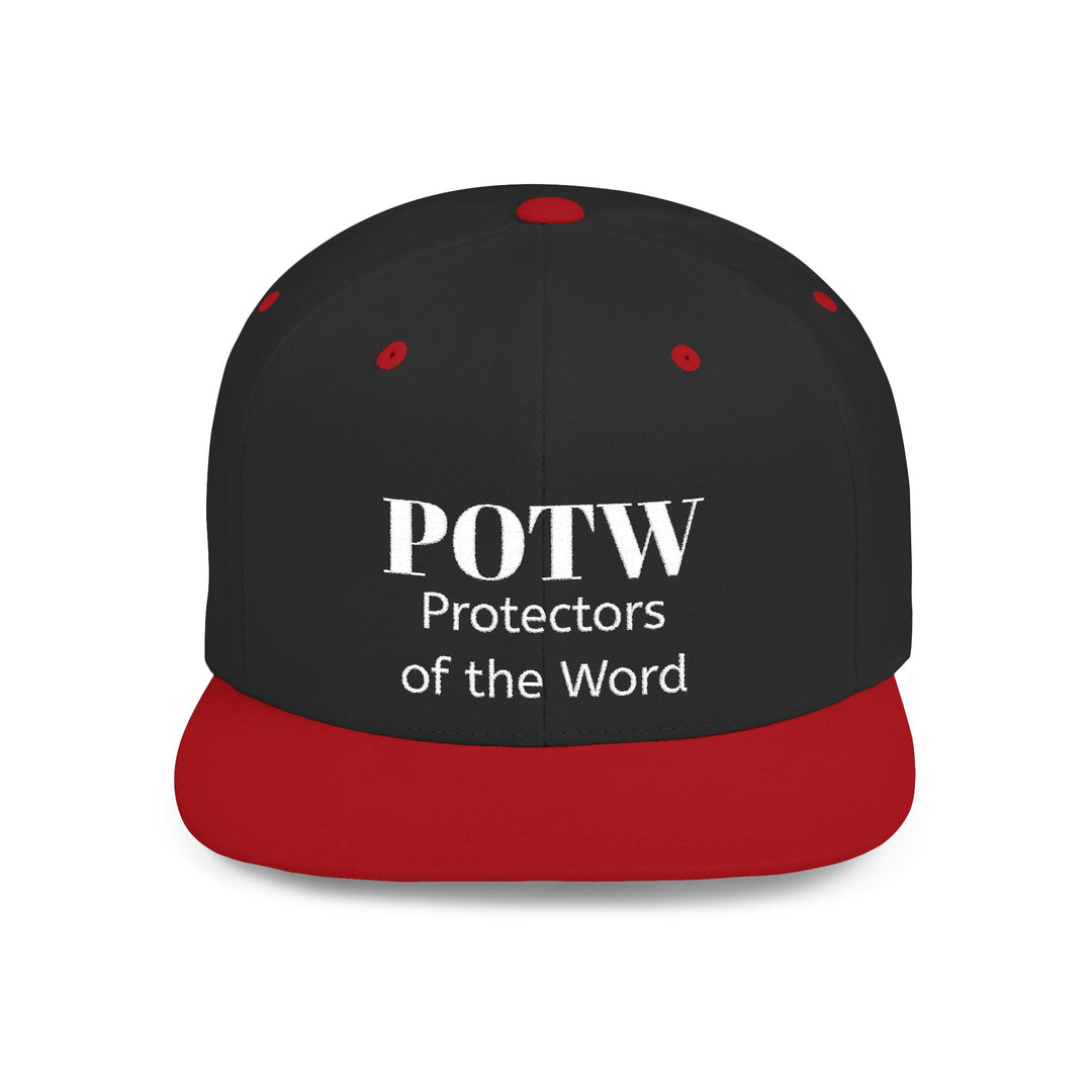 Snapback Hat — POTW 'Protectors of the Word' Logo Flat Bill Cap