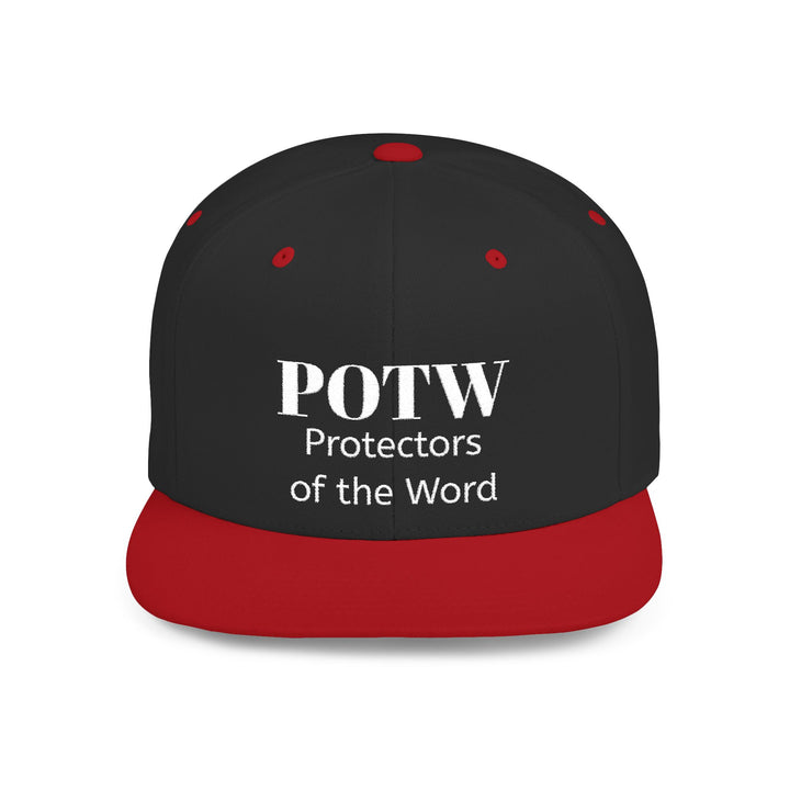 Snapback Hat — POTW 'Protectors of the Word' Logo Flat Bill Cap