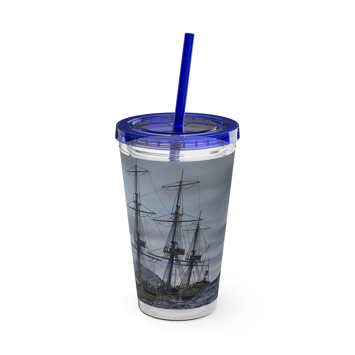 Ocean Galley Sunsplash Tumbler with Straw, 16oz