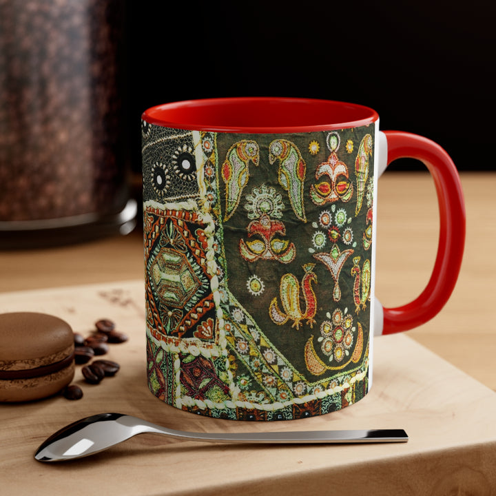 Indian Patchwork Accent Coffee Mug, 11oz