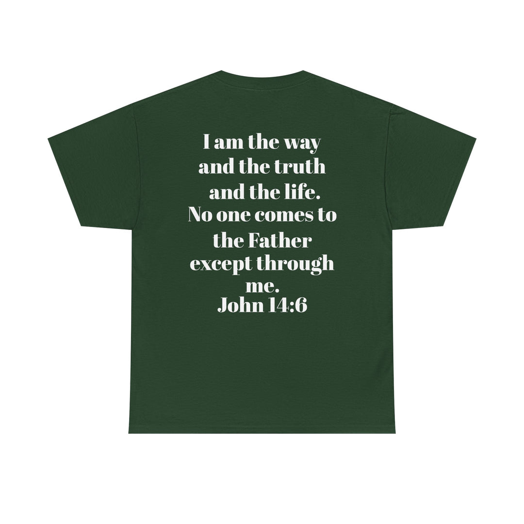 Protectors of the Word Christian T-Shirt No Sleeve Design — 'Victory' Knight Design with John 14:6 Scripture