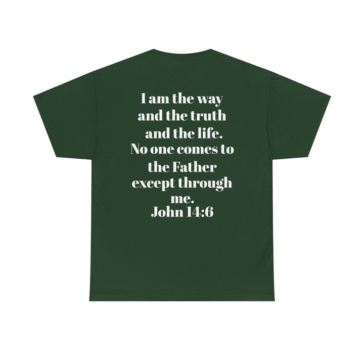 Protectors of the Word Christian T-Shirt No Sleeve Design — 'Victory' Knight Design with John 14:6 Scripture