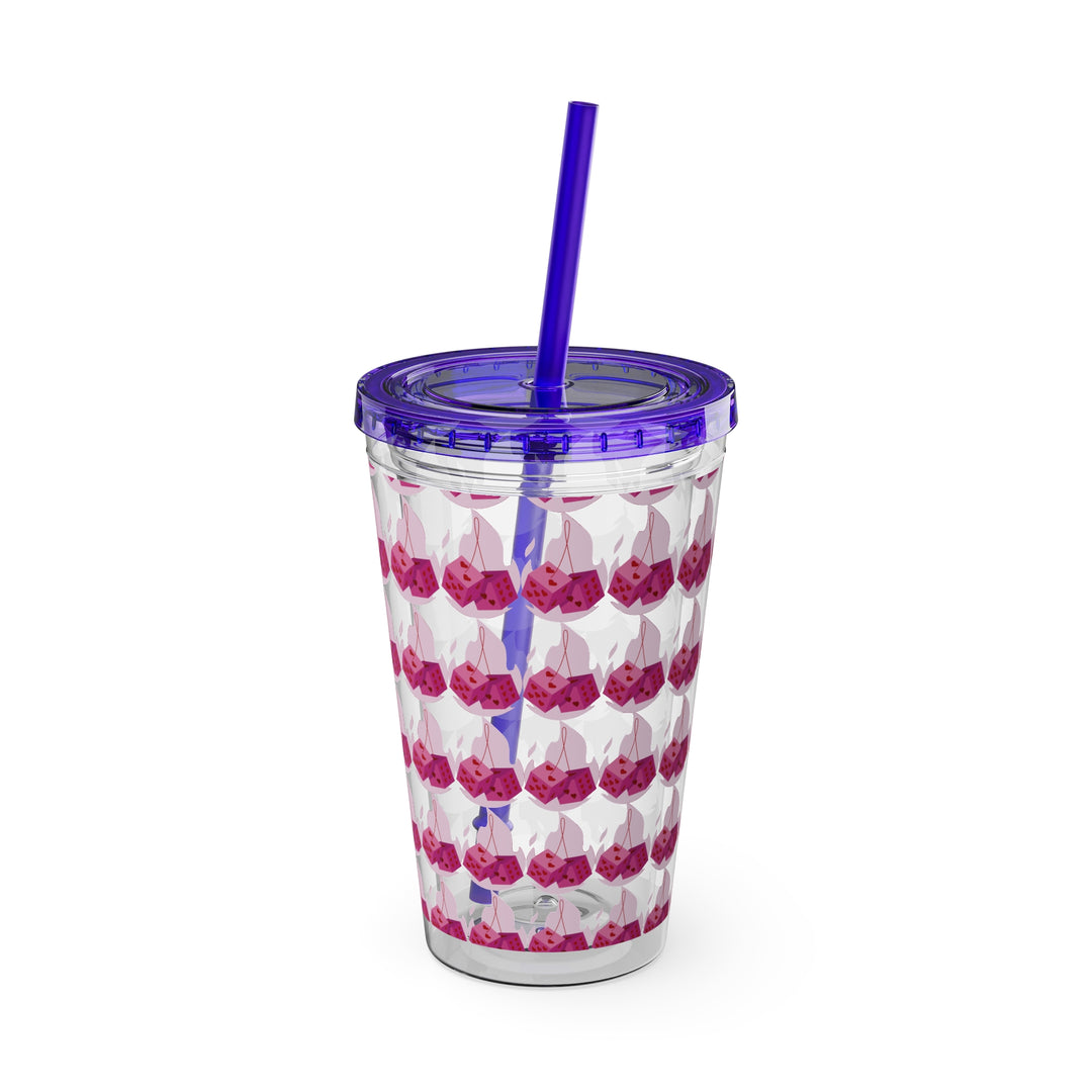 Dice Sunsplash Tumbler with Straw, 16oz