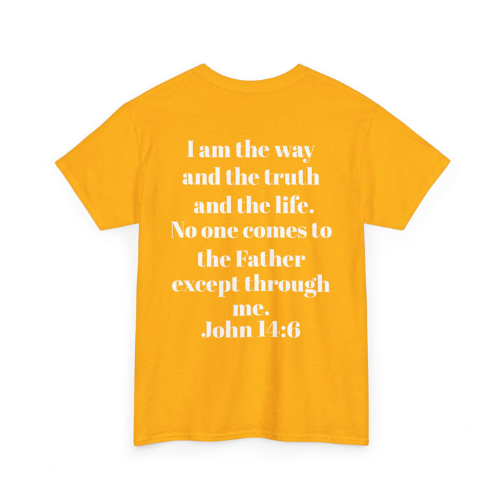 Protectors of the Word Christian T-Shirt No Sleeve Design — 'Victory' Knight Design with John 14:6 Scripture