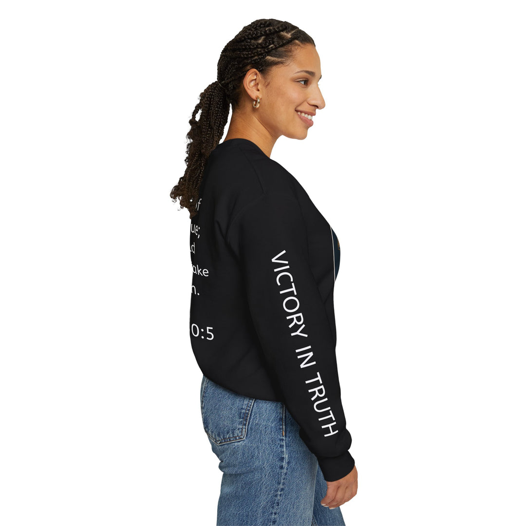 Knight Shield Crewneck Sweatshirt — "Protectors of the Word Victory"